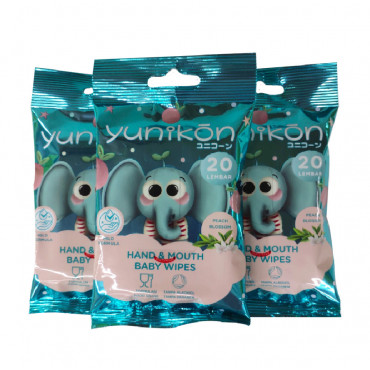 Yunikon Hand & Mouth Baby Wipes 20s