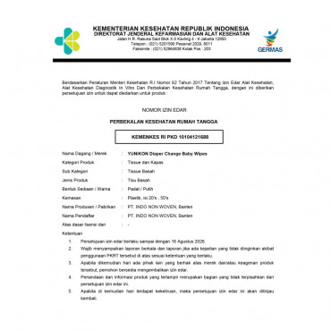 Yunikon Diaper Change Baby Wipes 50s