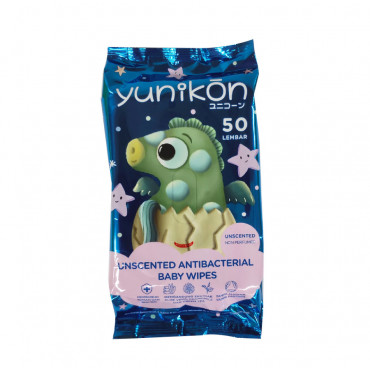 Yunikon Unscented Antibacterial Wipes 50s
